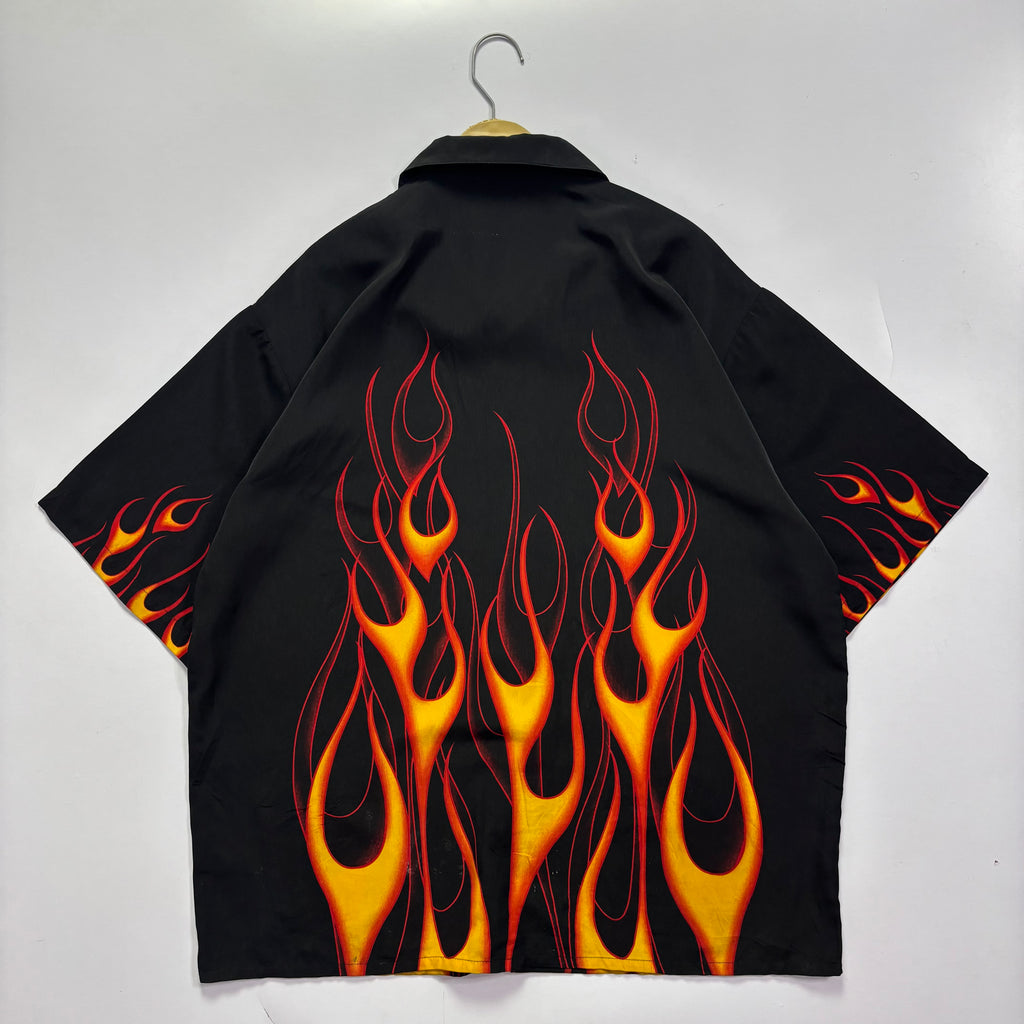 Y2K Dragonfly Flames Shirt