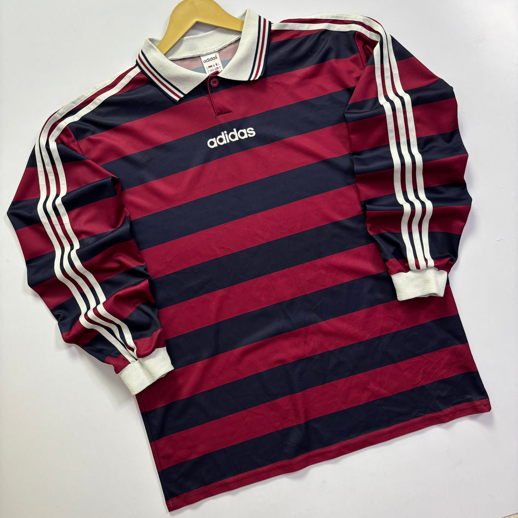 Vtg. Adias Nylon Long Sleeve Shirt