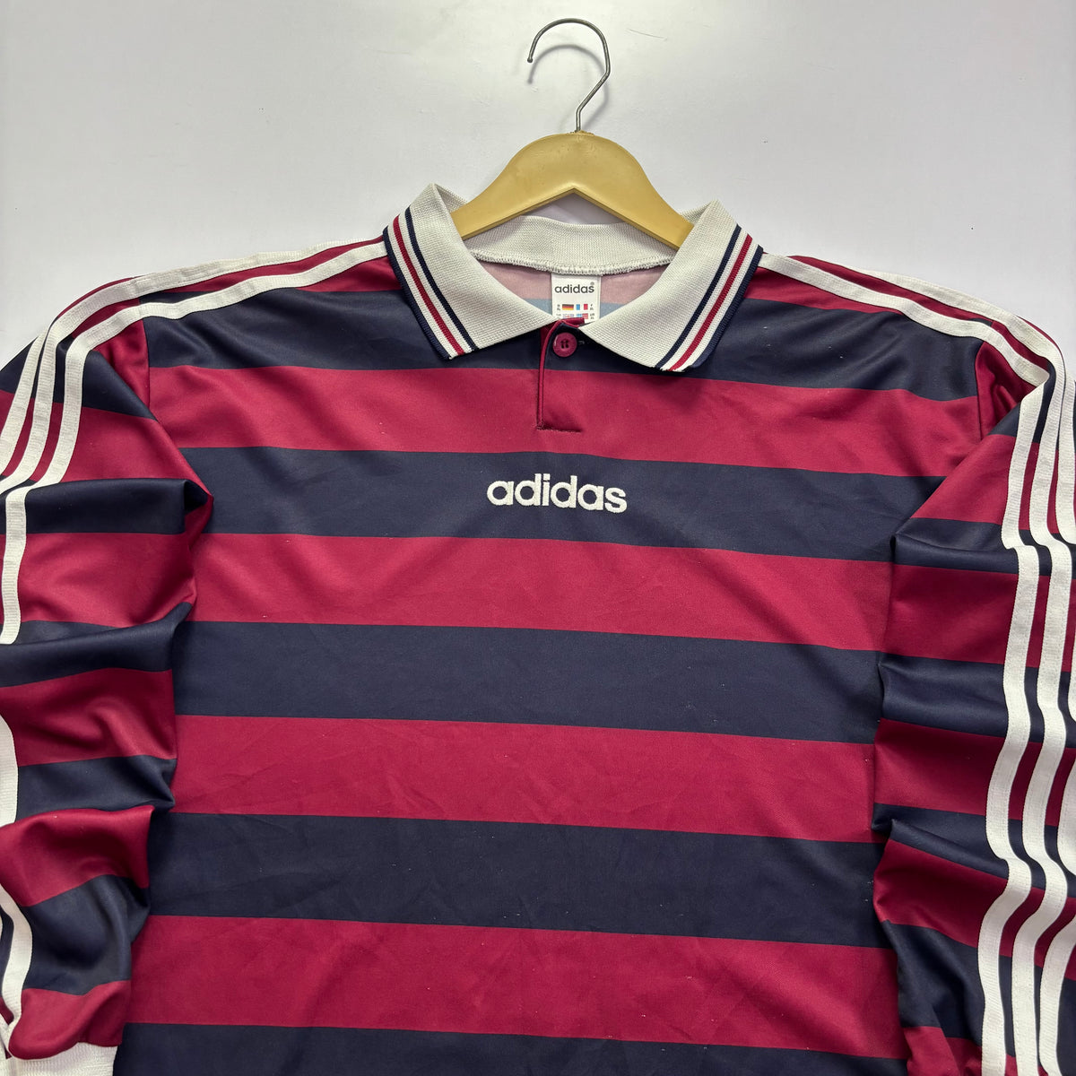 Vtg. Adias Nylon Long Sleeve Shirt