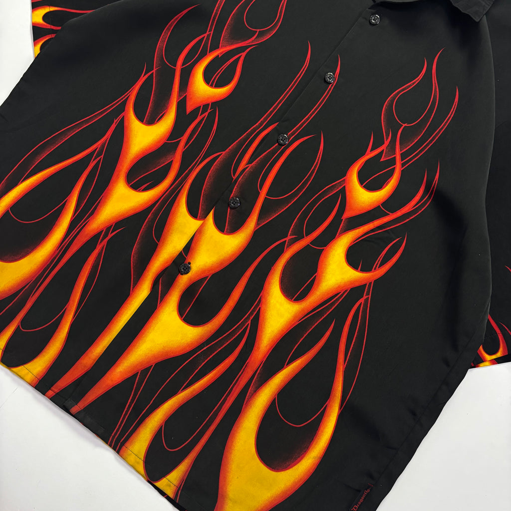 Y2K Dragonfly Flames Shirt