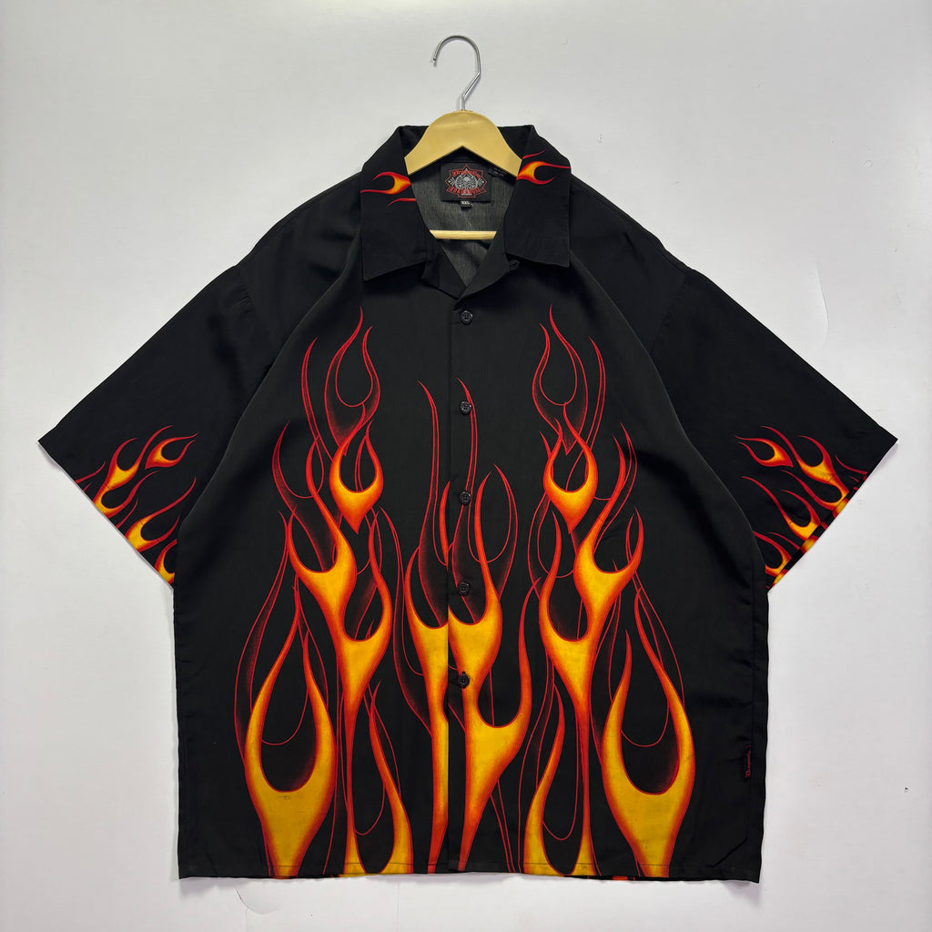 Y2K Dragonfly Flames Shirt