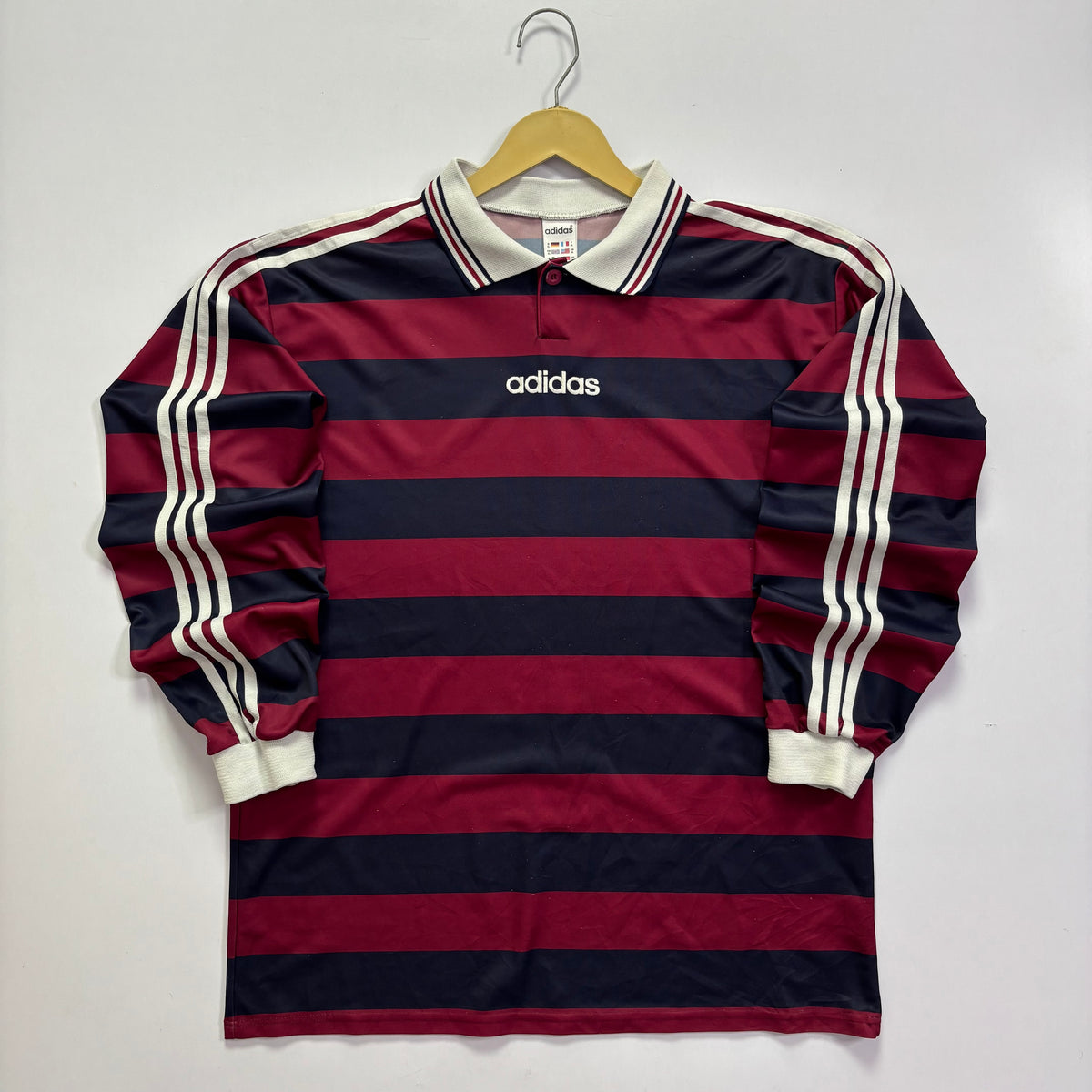 Vtg. Adias Nylon Long Sleeve Shirt
