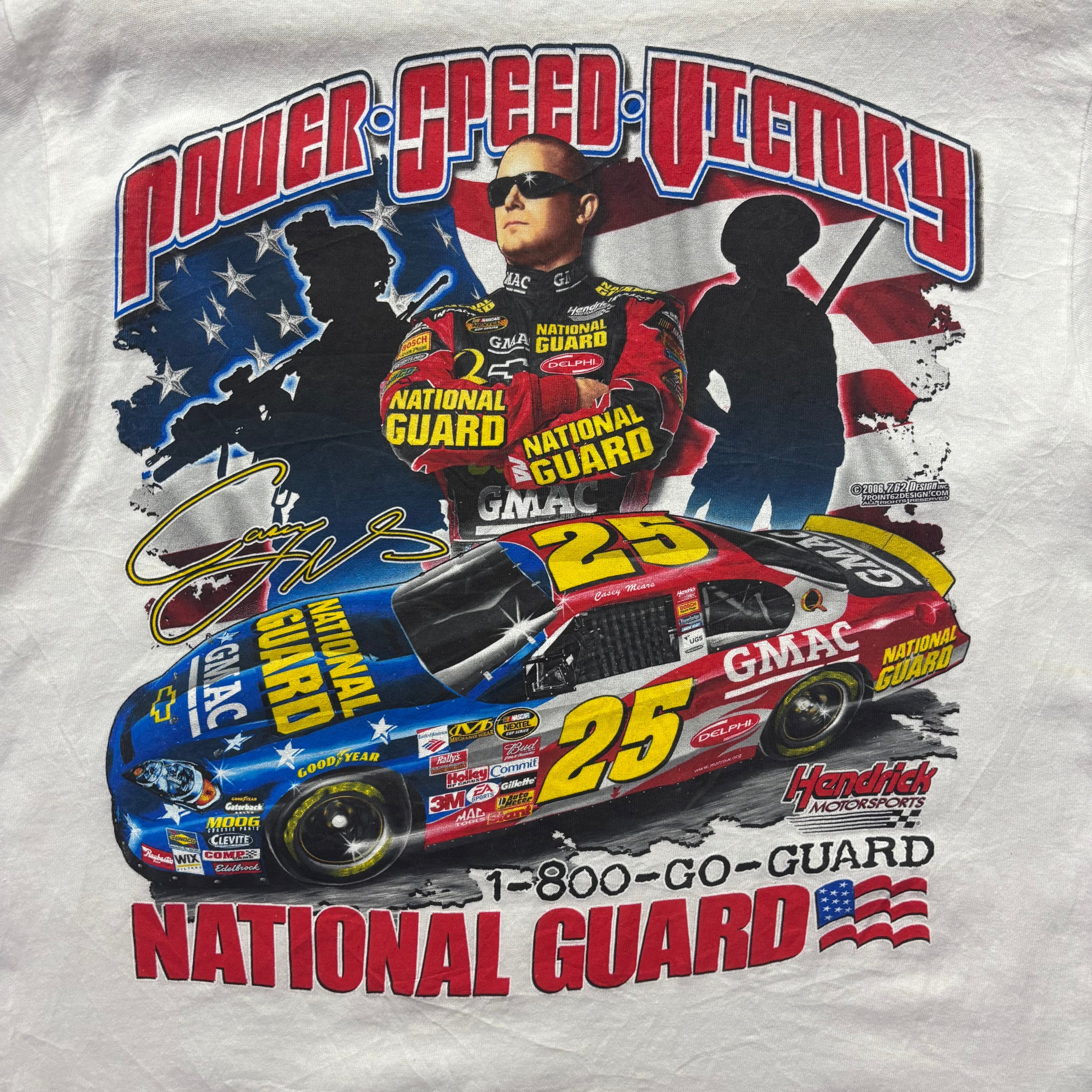 Vtg. 2006 NASCAR National Guard Tshirt